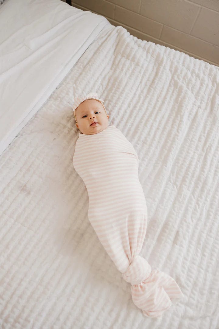 Winnie Knit Swaddle Blanket Copper Pearl Lil Tulips