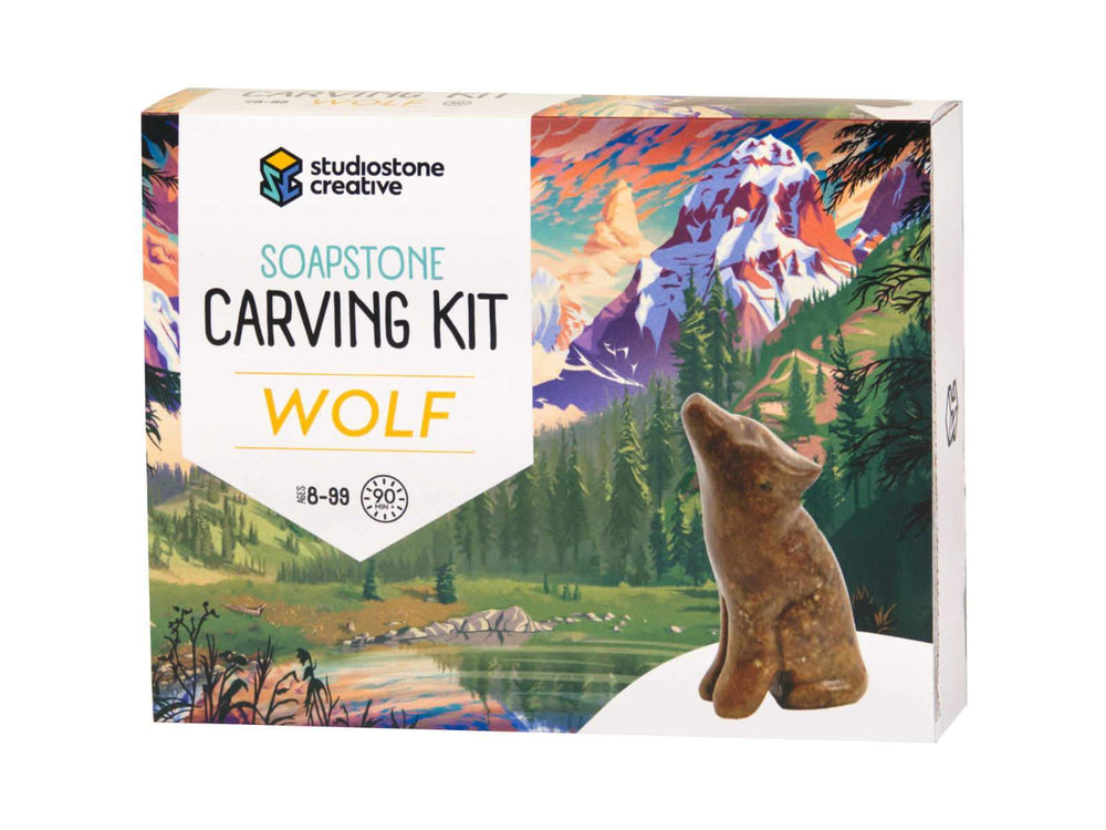 Wolf Soapstone Carving Kit Studiostone Creative Lil Tulips