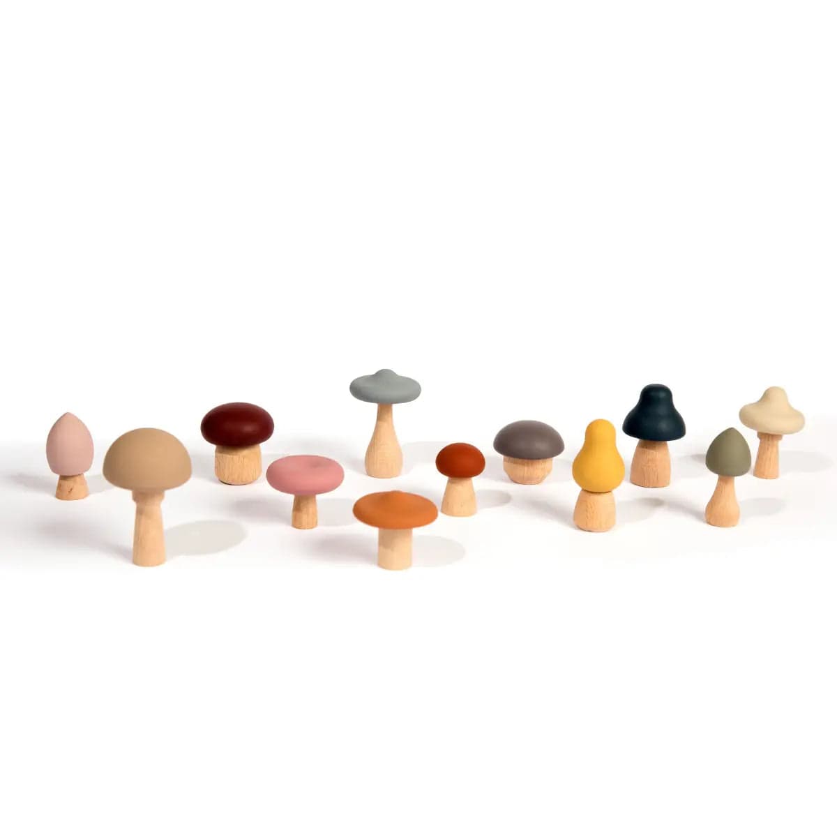 Wood + Silicone Mushroom Sorting Set Bug + Bean Lil Tulips