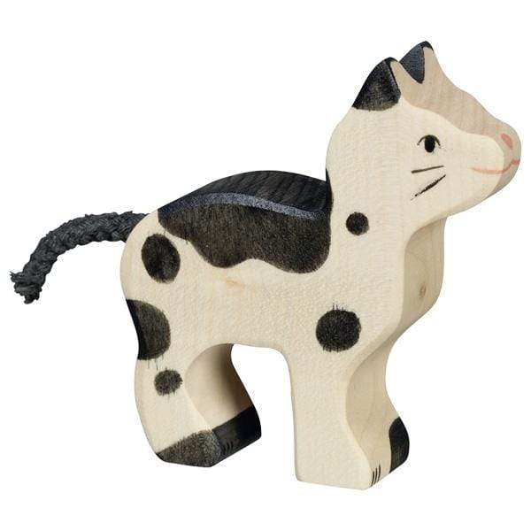 Wooden Black and White Cat Small Holztiger Lil Tulips