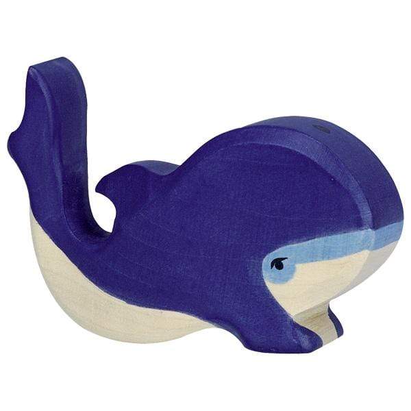 Wooden Blue Whale Small Holztiger Lil Tulips