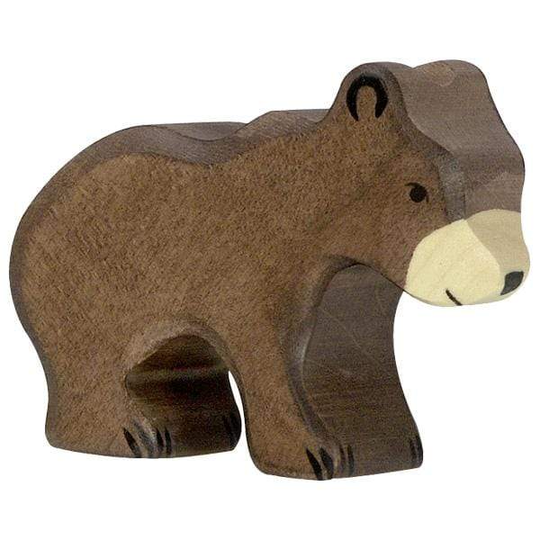 Wooden Brown Bear Small Holztiger Lil Tulips