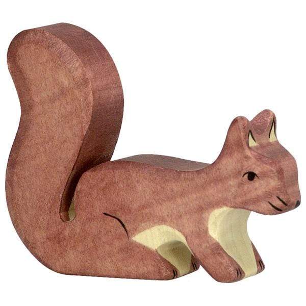 Wooden Brown Squirrel - Standing Holztiger Lil Tulips