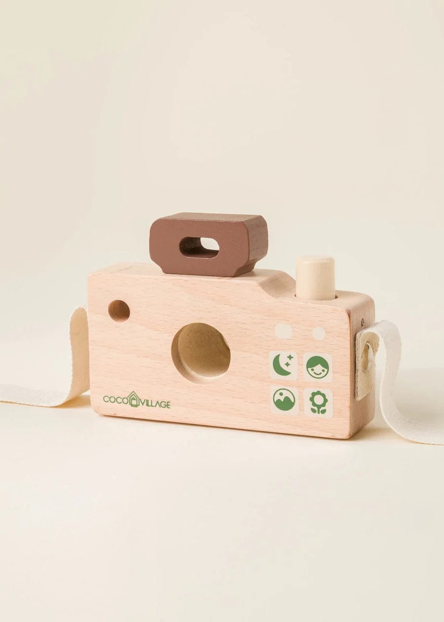 Wooden Camera with Bag Coco Village Lil Tulips