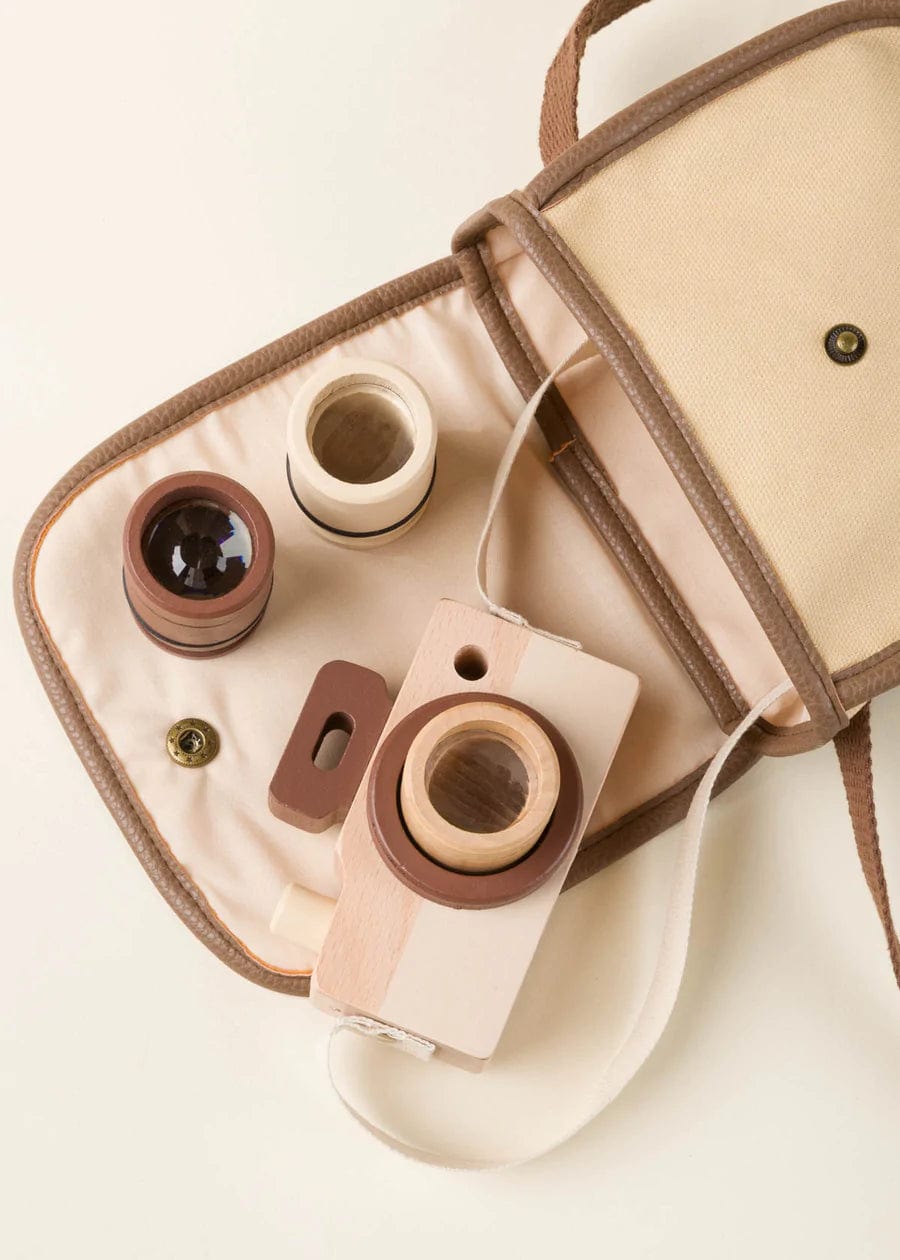 Wooden Camera with Bag Coco Village Lil Tulips