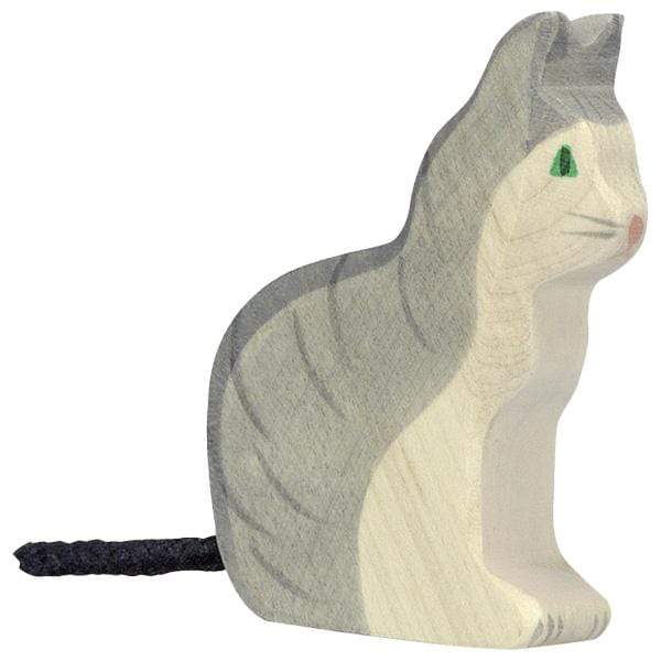 Wooden Cat Sitting Holztiger Lil Tulips