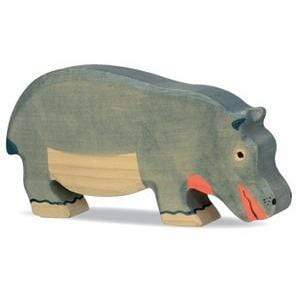 Wooden Hippopotamus Feeding Holztiger Lil Tulips