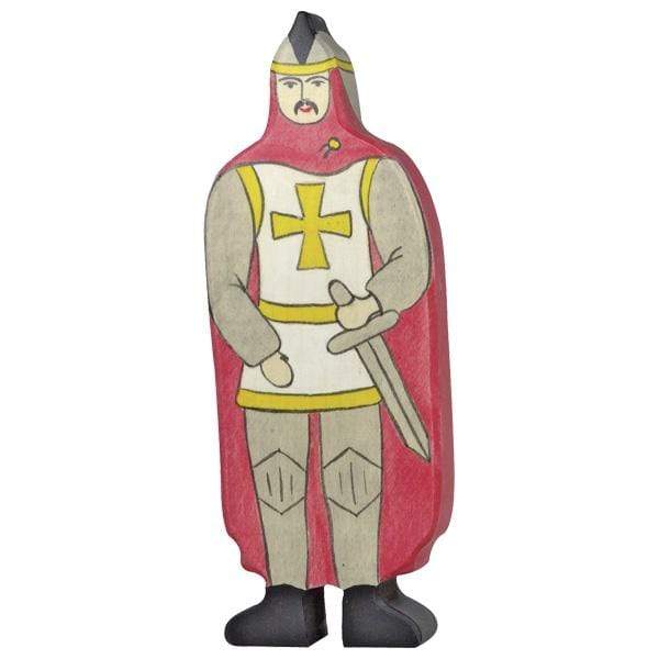 Wooden Knight with Red Cloak Holztiger Lil Tulips