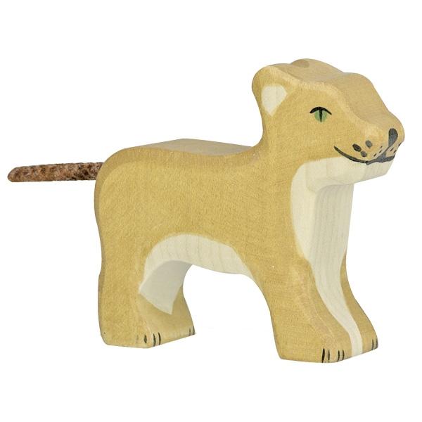 Wooden Lion Standing Small Holztiger Lil Tulips