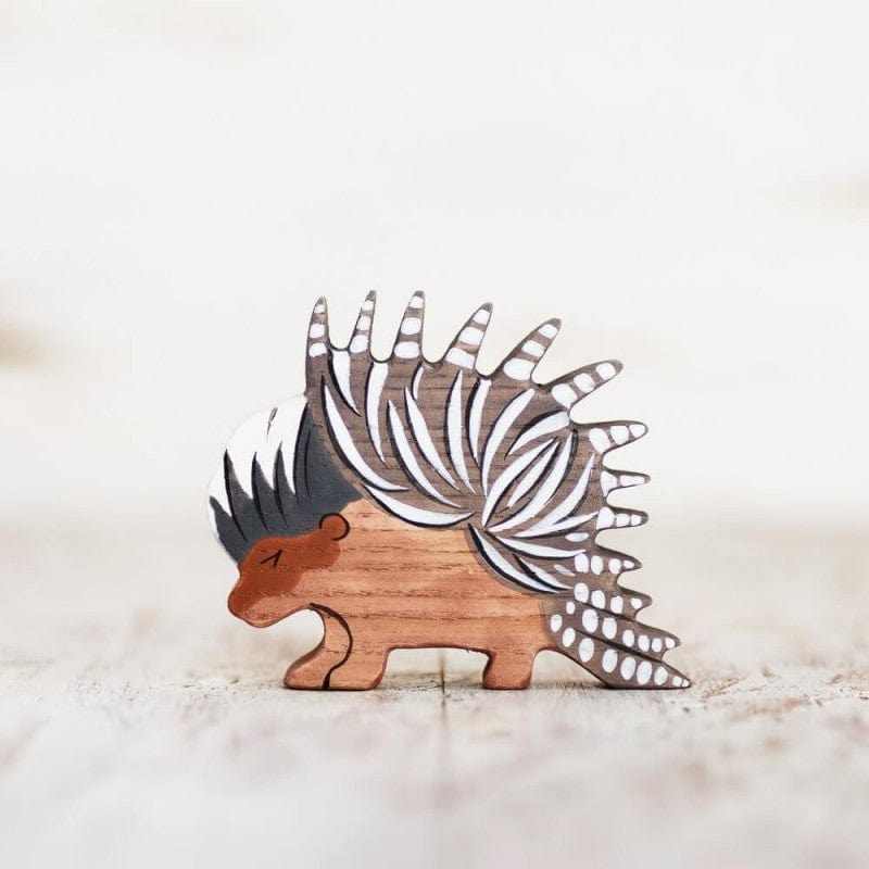 Wooden Porcupine Toy Wooden Caterpillar Lil Tulips