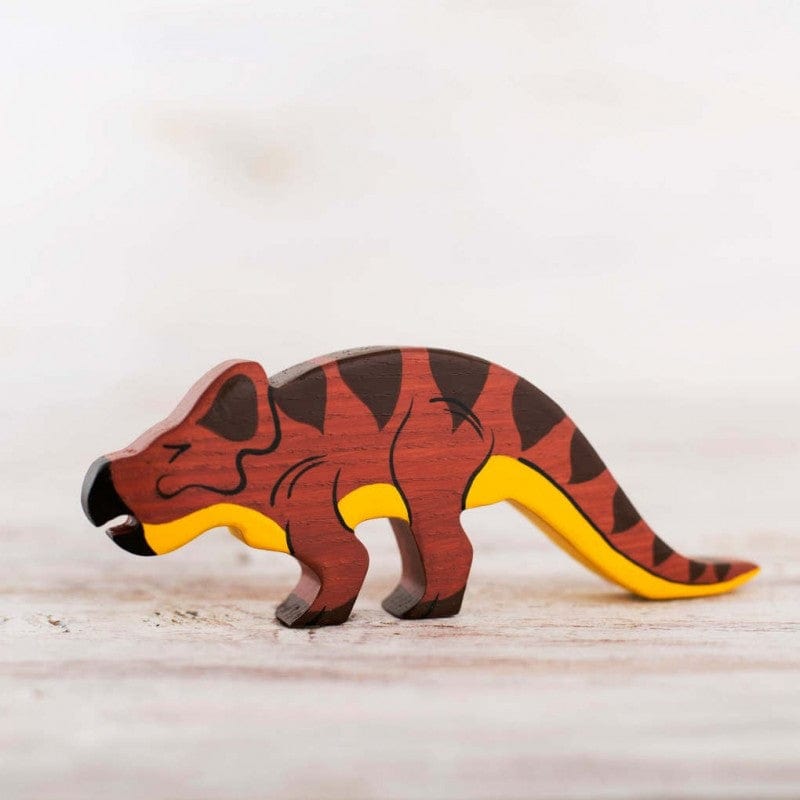 Wooden Protoceratops Toy Wooden Caterpillar Lil Tulips