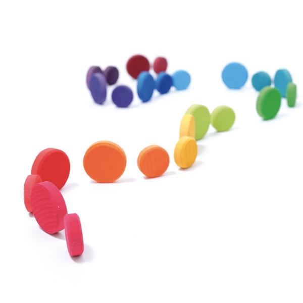 Wooden Rainbow Coins Grimm's Lil Tulips