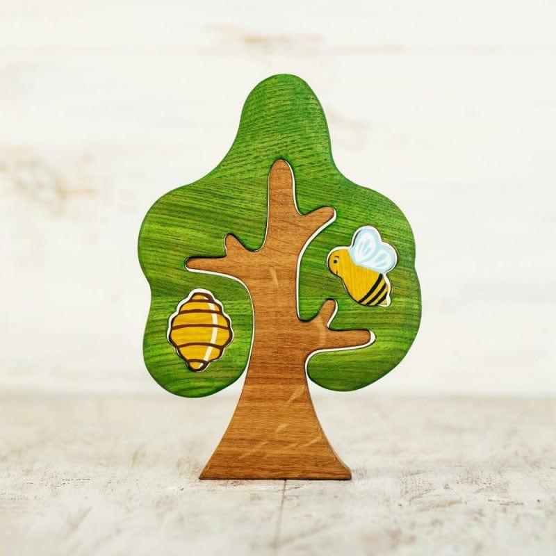 Wooden Tree With Bee and Beehive Wooden Caterpillar Lil Tulips