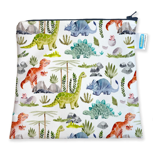 XL Sandwich Bag - Dino-Rawr Thirsties Lunch Boxes & Totes Lil Tulips