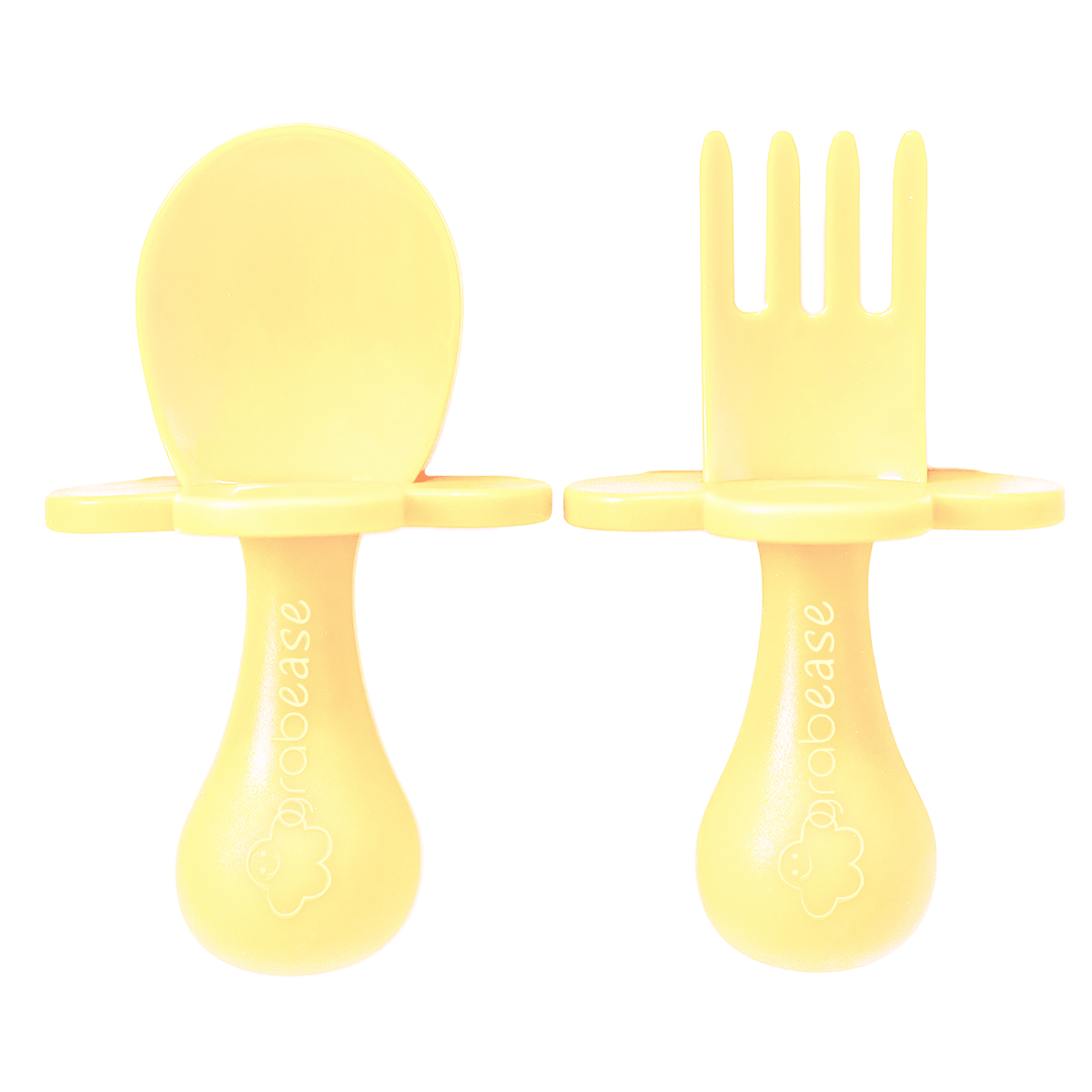 Yellow Toddler Fork & Spoon Set grabease Lil Tulips