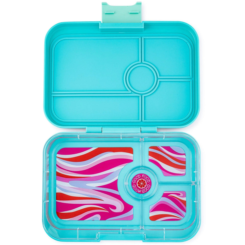 Yumbox Tapas Groovy Antibes Blue 4C Tray - Largest Size Yumbox Lil Tulips