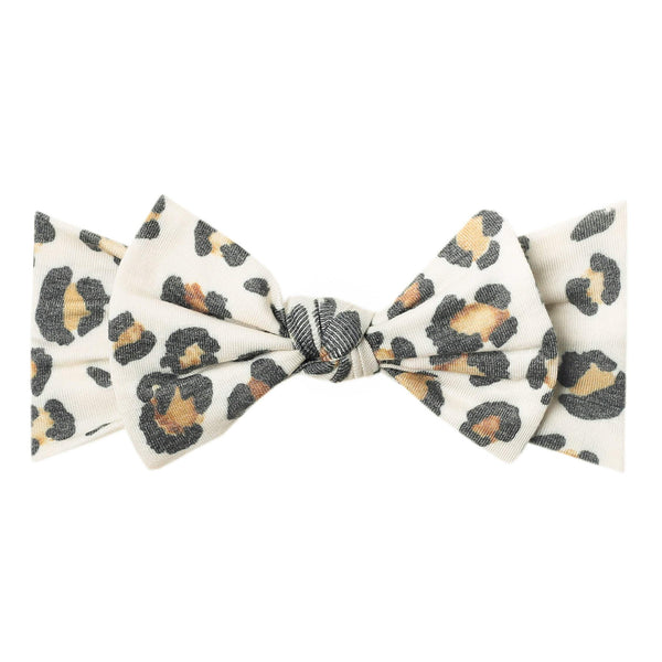 Zara Knit Headband Bow Copper Pearl Lil Tulips