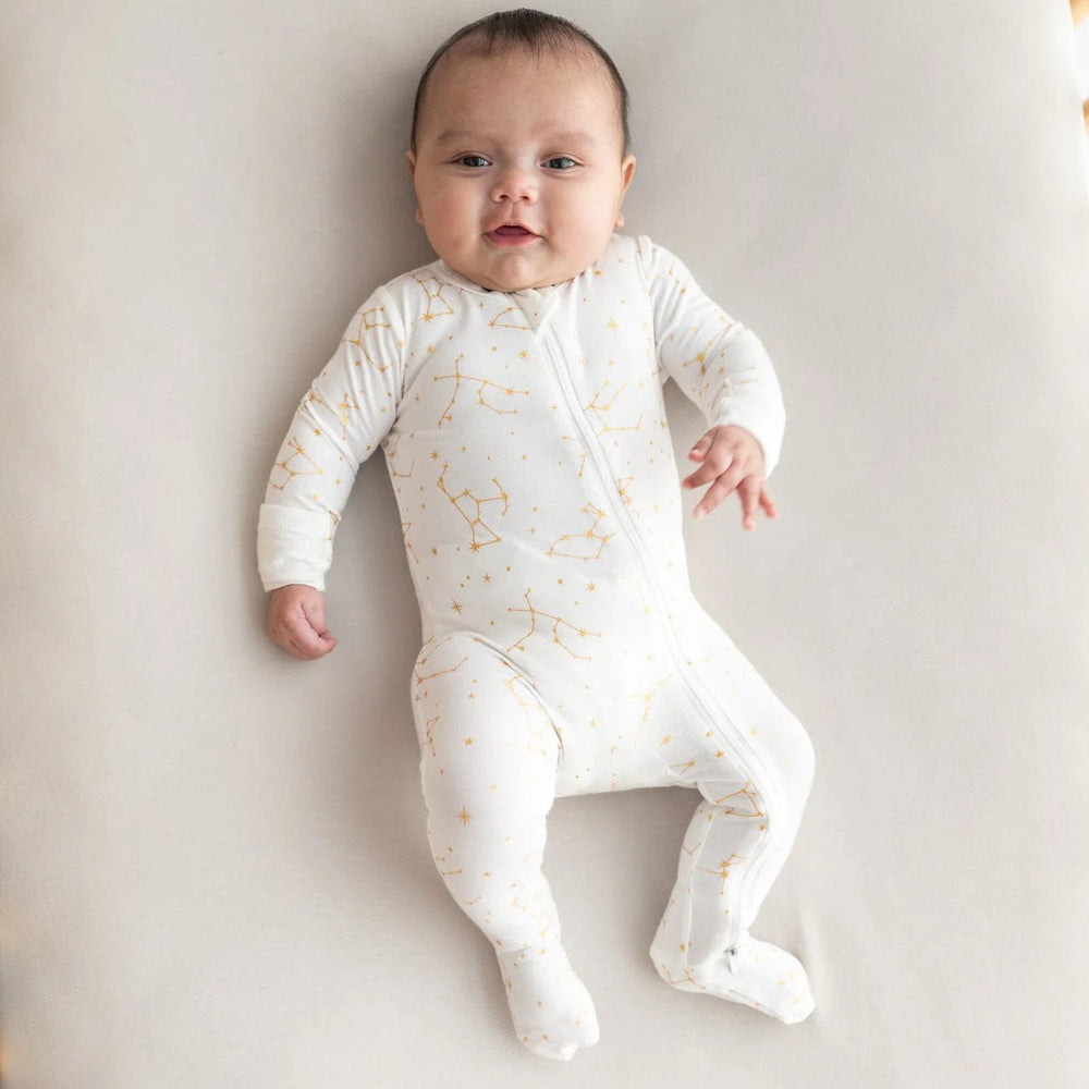 Zippered Footie in Cloud Constellation Kyte Baby Lil Tulips