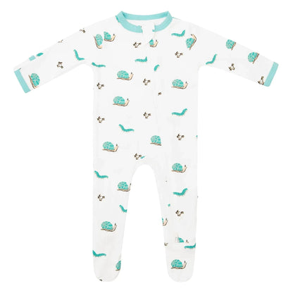 Zippered Footie in Crawl Kyte Baby Lil Tulips