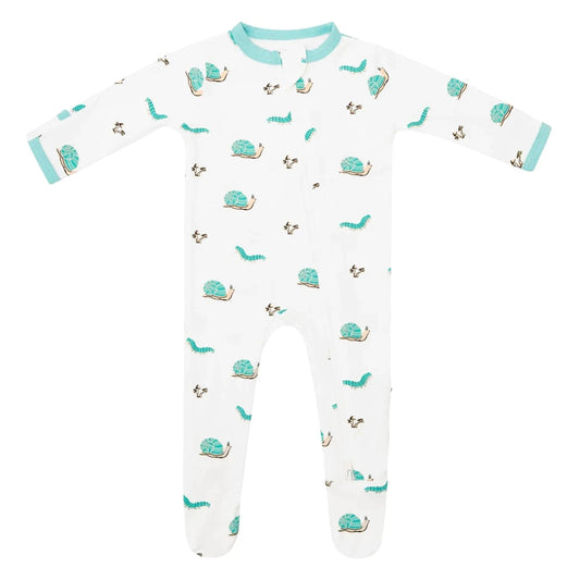 Zippered Footie in Crawl Kyte Baby Lil Tulips