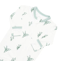 Zippered Footie in Eucalyptus Kyte Baby Lil Tulips
