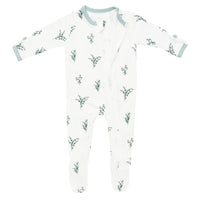 Zippered Footie in Eucalyptus Kyte Baby Lil Tulips