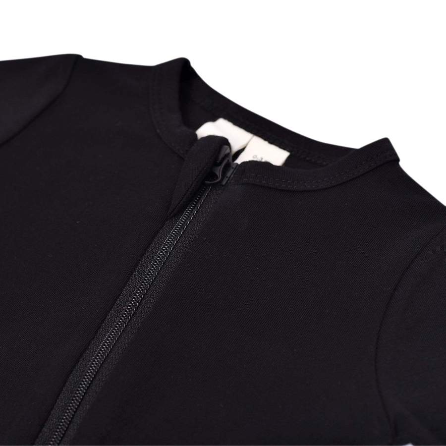 Zippered Footie in Midnight Kyte Baby Lil Tulips