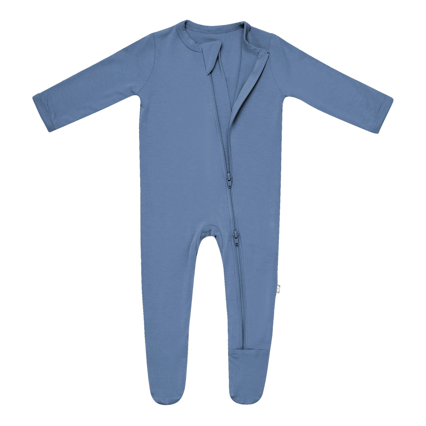 Zippered Footie in Steel Kyte Baby Lil Tulips