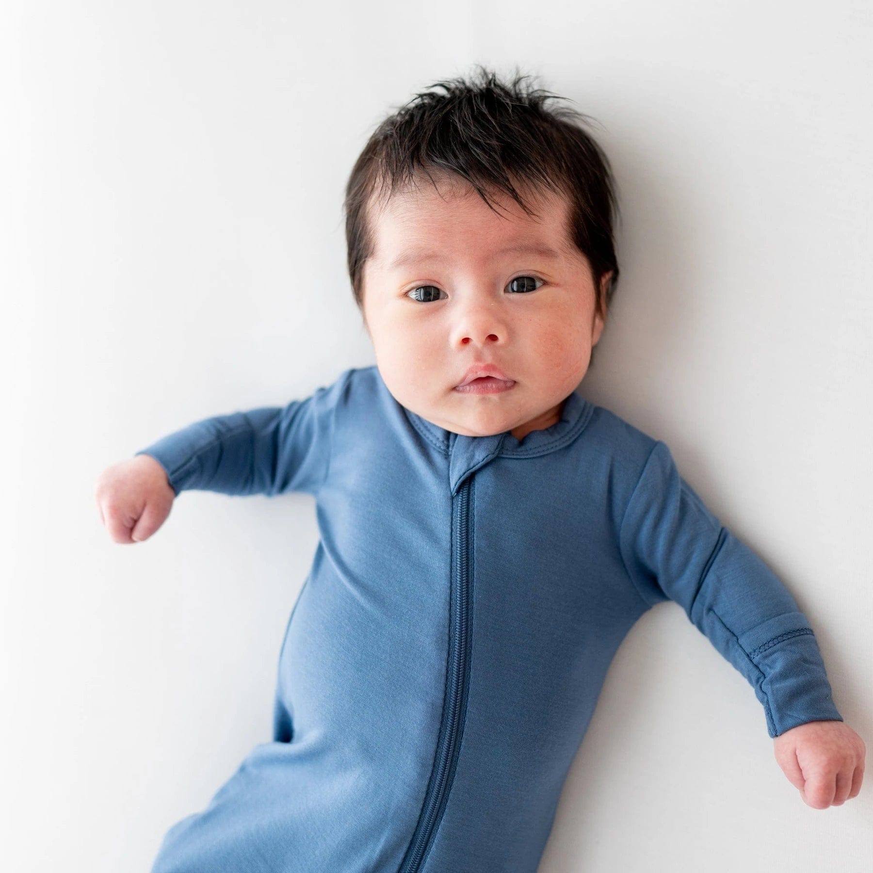 Zippered Footie in Steel Kyte Baby Lil Tulips
